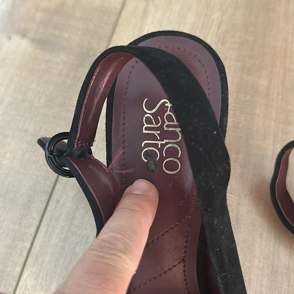 Franco Sarto Women's Trista Slingback Pump Black Suede Sz 10 - Picture 6 of 10